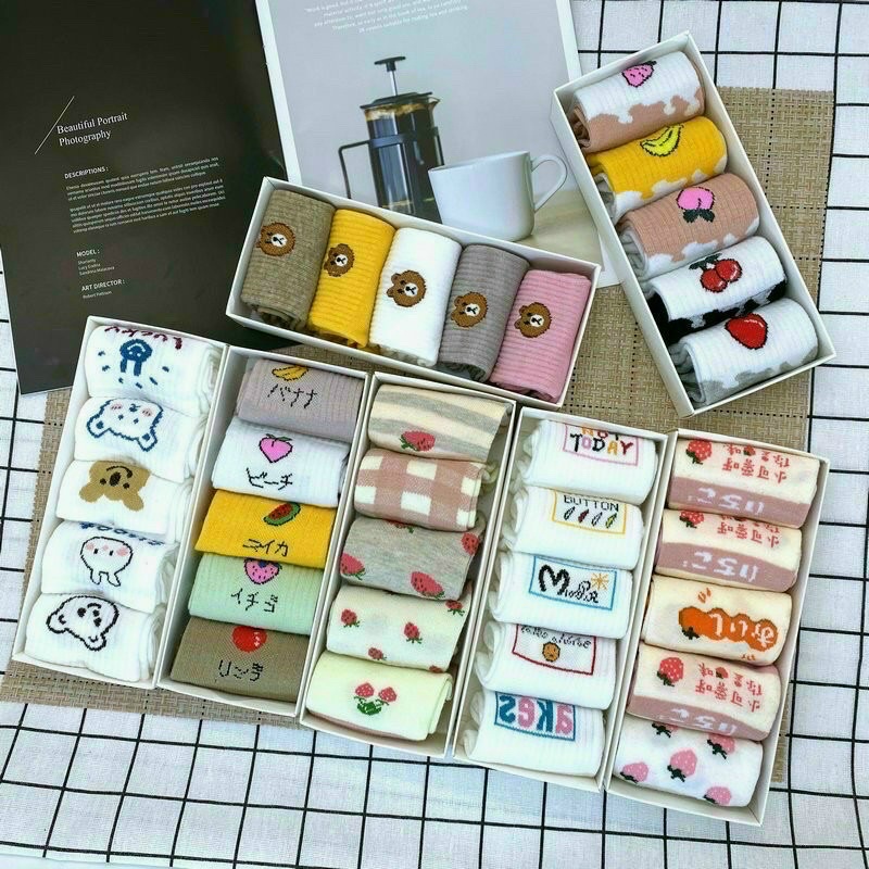 Set 5 đôi vớ thể thao cho bé từ 2 đến 5 tuổi kháng khuẩn thấm hút mồ hôi