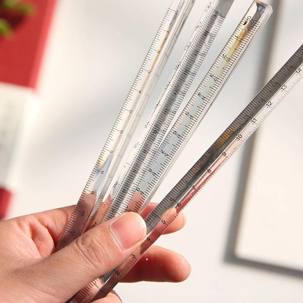 PEWANY Thước Nhựa Trong Suốt Hình Tam Giác 15cm Cho Họa Sĩ