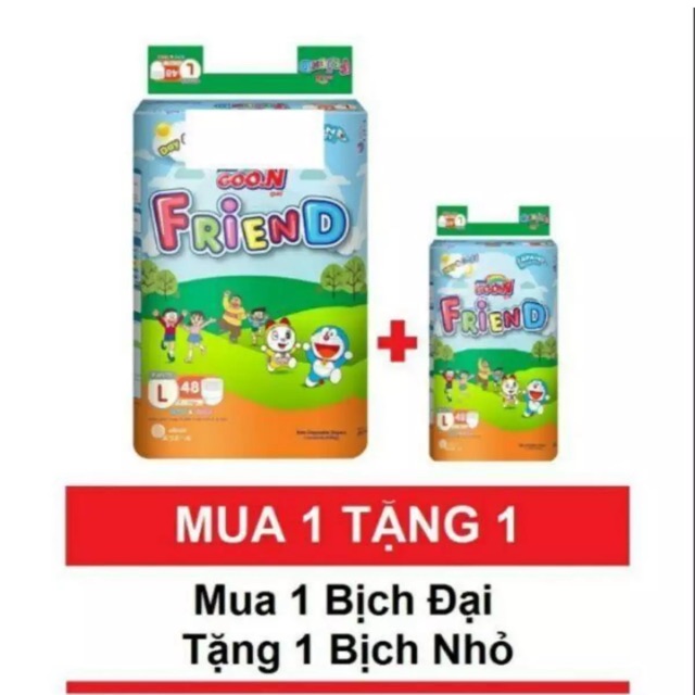 Tã bỉm quần goon Friend M58/l48/xl42/xxl34 ( mua 1 tặng 1b nhỏ )