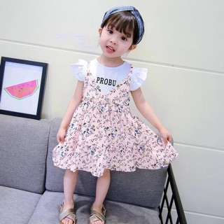 Váy yếm voan cho bé gái