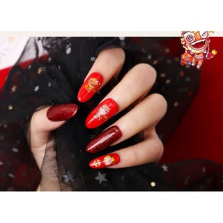 Sticker mẫu Tết trang trí móng