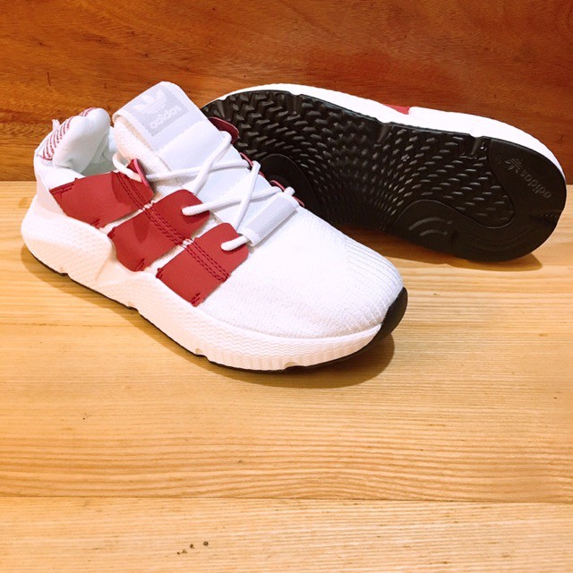 Giày Adidas prophere trắng 3 sọc đỏ tươi