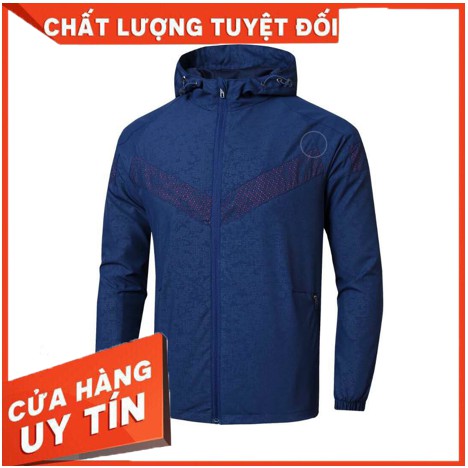 Áo gió thể thao nam 2 lớp - mũ liền. New * ' . ' : ' : *