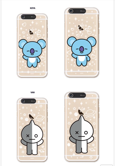 BT21 - Ốp điện thoại phát sáng cho điện thoại iphone 6/6s Plus