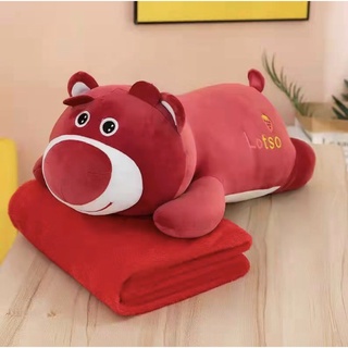 Gấu Kèm Chăn Hình Mặt Gấu Đỏ Lotso, Mặt Mèo Hoàng Thương, Doremon, Chân Gấu Siêu Xinh