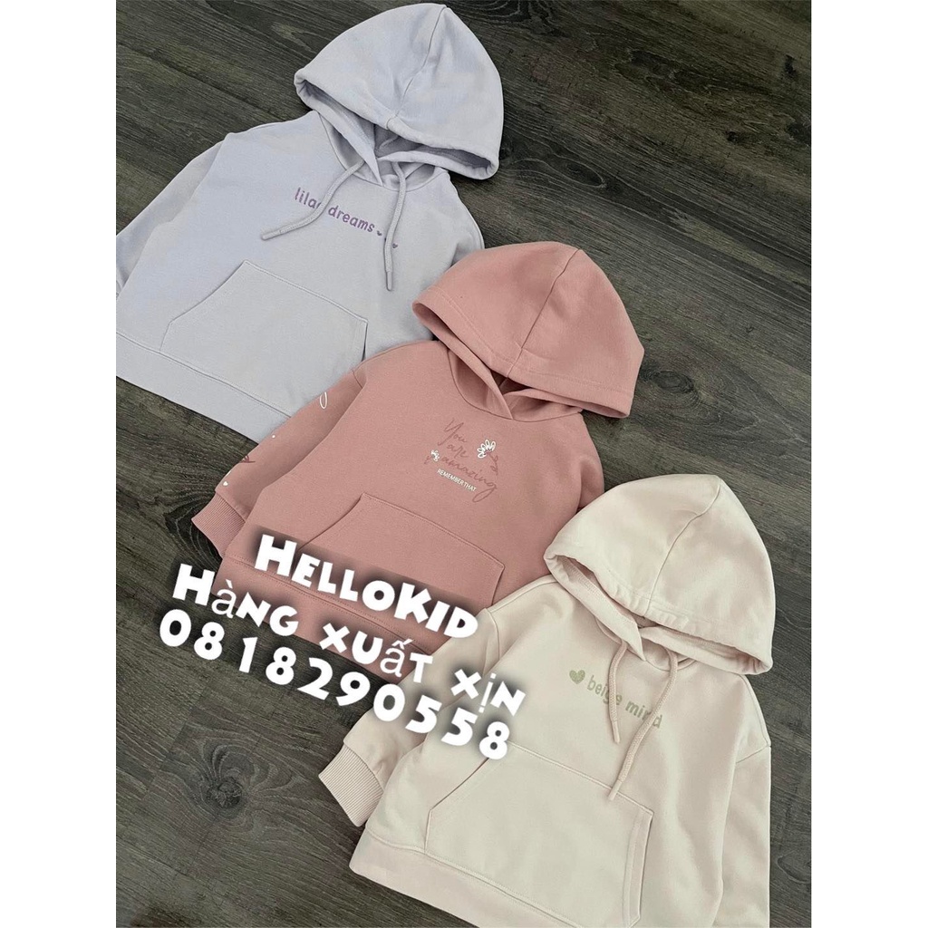 A406 - Áo nỉ hoodie nhiều màu bé gái
