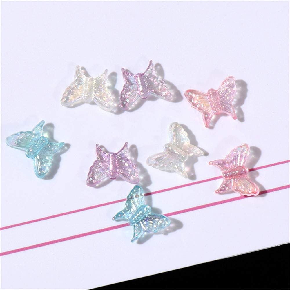 BUTTERFLY Mặt vòng cổ Hình Bướm Bằng Acrylic Trong Suốt Nhiều Màu Sắc