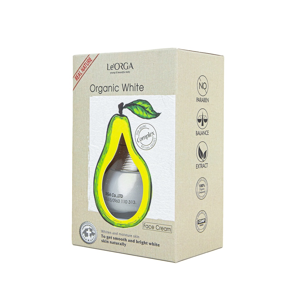 Kem Dưỡng Trắng Da Ban Ngày Le'Orga - Cream Face 3 in 1 Cho Da Khô Da Nhạy Cảm Giúp Trắng Da, Chống Nắng, Trẻ Hóa Da 25m