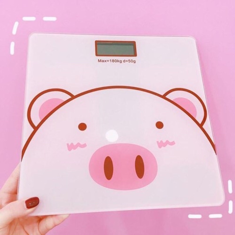 Cân Điện Tử Sức Khỏe Hình Lợn Hồng Siêu Cute , Độ Chính Xác Cao [ Tặng kèm pin ] - Gbear Shop