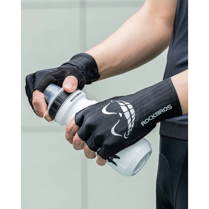 Găng Tay Hở Ngón Thể Thao ROCKBROS Chống Trượt Chuyên Dụng