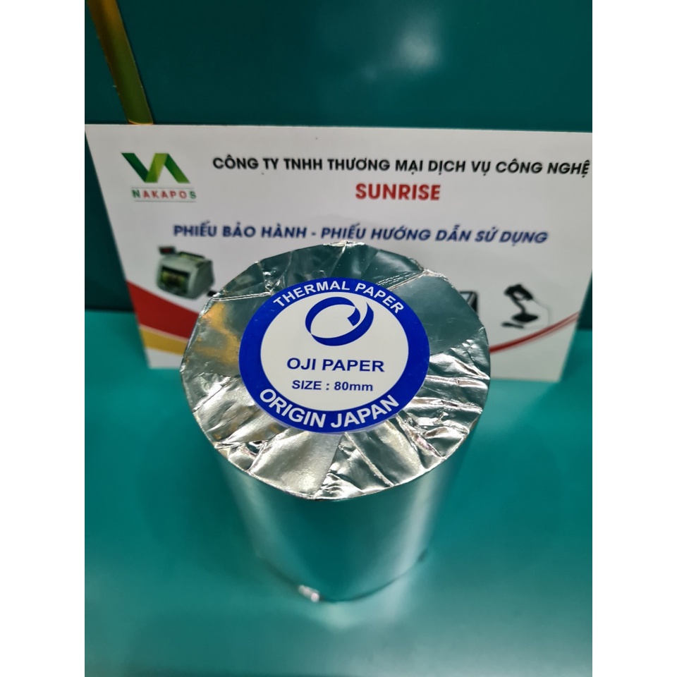 Giấy In Nhiệt K80x80mm -giấy in pos ocha, pos 365,cho nhà hàng, khách sạn, karaoke, quán ăn, cafe, trà sữa
