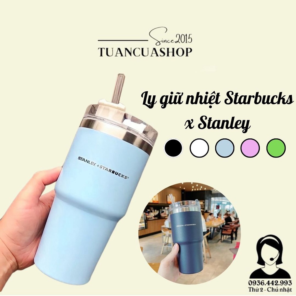 Ly giữ nhiệt Starbucks x Stanley phiên bản giới hạn lõi inox giữ nhiệt tốt 600ml đựng cafe, đựng nước