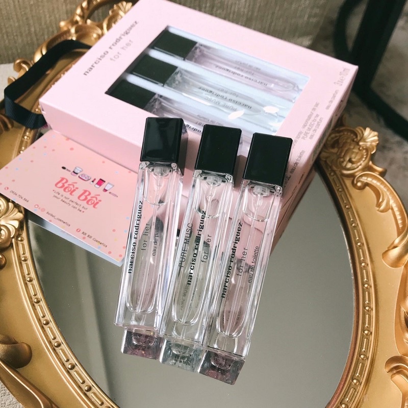 Set nước hoa 3 chai 10ml NARCISO FOR HER 3 mùi cực hot