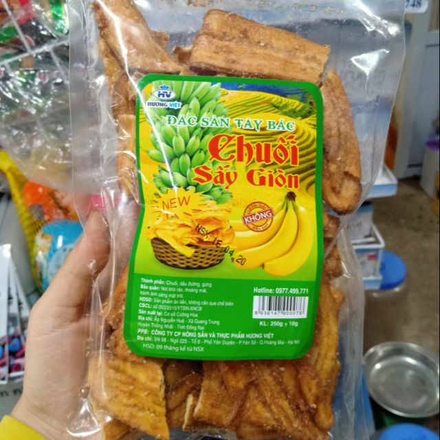 Chuối sấy giòn Hương Việt gói 200g