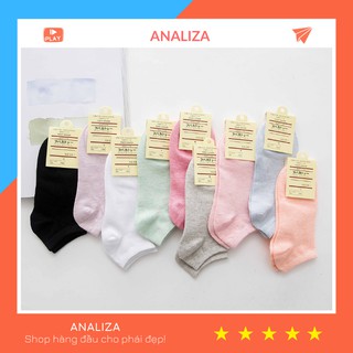 Tất vớ nữ cổ ngắn basic cotton trơn nhiều màu đơn giản T14