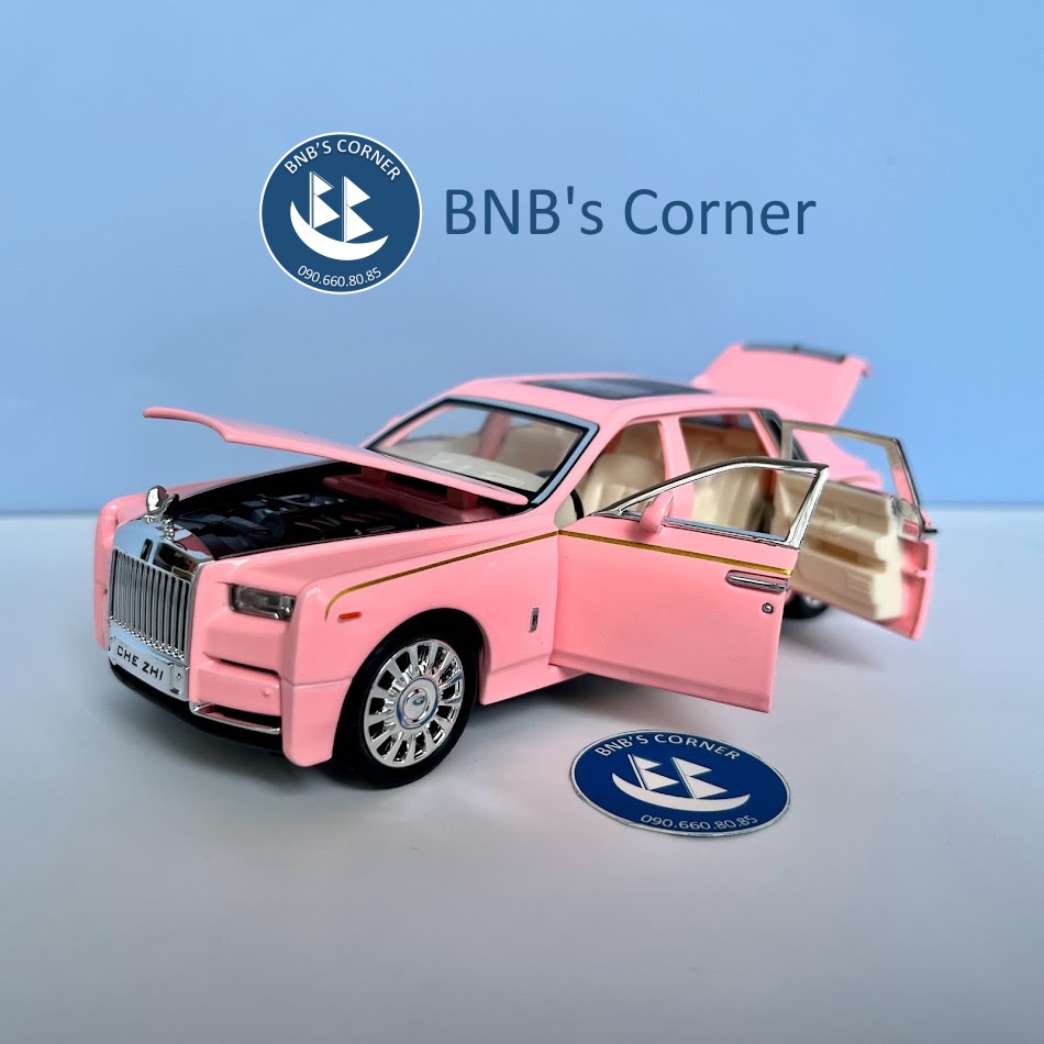 Mô hình xe 1:32 Rolls-Royce Phantom hãng CheZhi - màu hồng