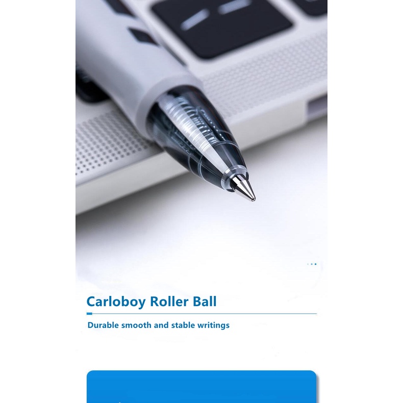 Set 12 Bút Mực Gel Ngòi 0.5mm Màu Đỏ / Đen / Xanh Dương Nhanh Khô