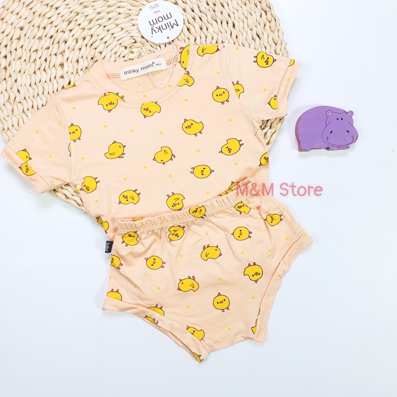 Bộ chip cộc tay minky mom