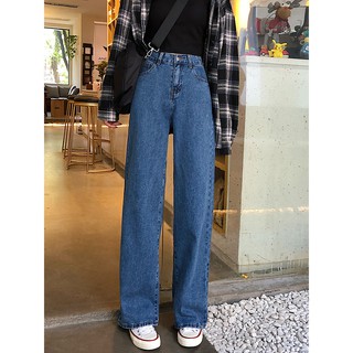 [ Feacback phía sau] Quần jeans ống rộng cạp cao 2020