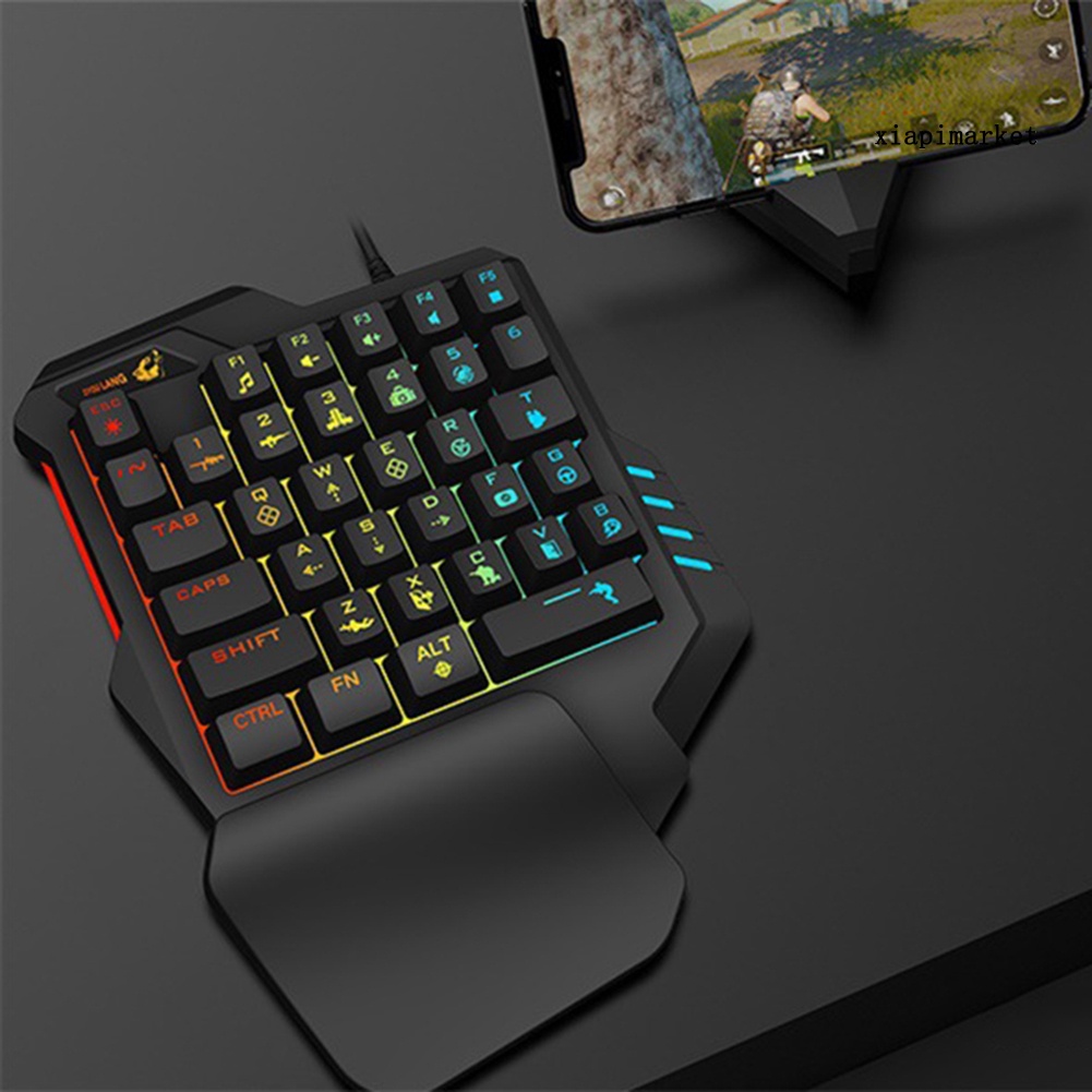 LOP_35 Keys One Hand Control Colorful Mechanical Gaming Keyboard for PUBG Mobile