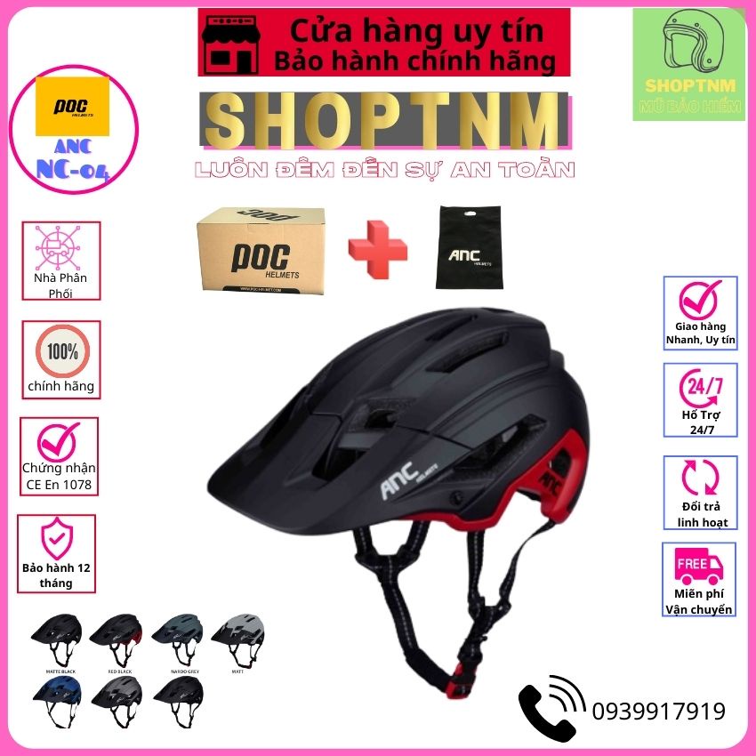 Mũ bảo hiểm xe đạp thể thao POC ANC-04 cao cấp thumbnail