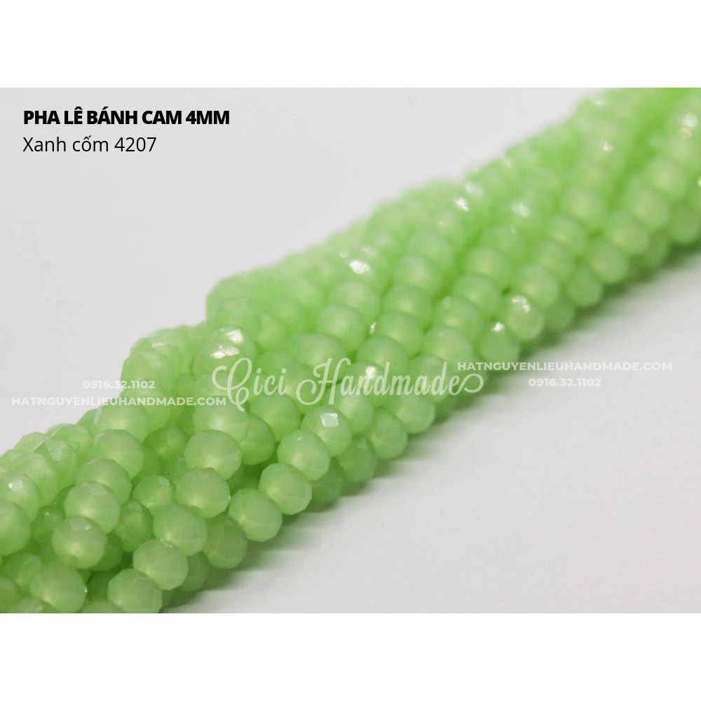 Pha lê bánh cam 4mm Cici Handmade chuyên hạt đá hạt pha lê hạt cườm hạt trang sức tự làm nguyên liệu DIY