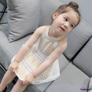 Đầm Sát Nách Chấm Bi Cho Bé Gái (3-8 Tuổi)