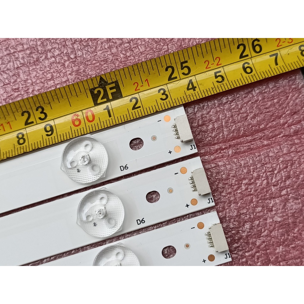 THANH LED TIVI SHARP 32LE185 32LE260 32LE265 A-HWCQ32D676 HÀNG MỚI 100%, BỘ 3 THANH, MỖI THANH 6 BÓNG 3V, DÀI 63,3cm