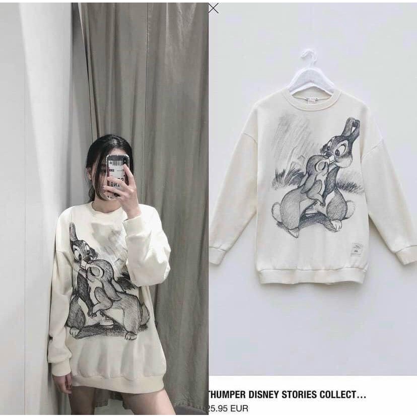 Áo Nỉ Z.R Hình Thỏ Xinh Xắn