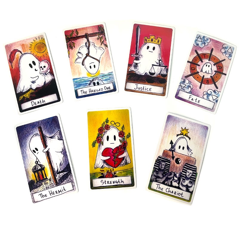 Bộ Bài The Cute Ghost Tarot - Moonchild Tarot Nifoki E3
