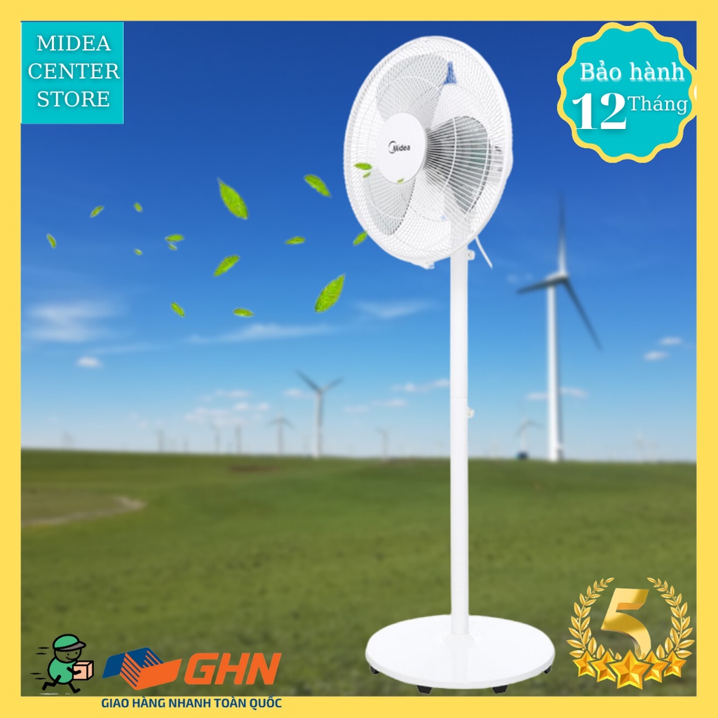 [Chính hãng] Quạt cây đứng sang trọng cao cấp Midea FS40-18C, đường kính 40cm, lỗi 1 đổi 1, bảo hành 12 tháng toàn quốc