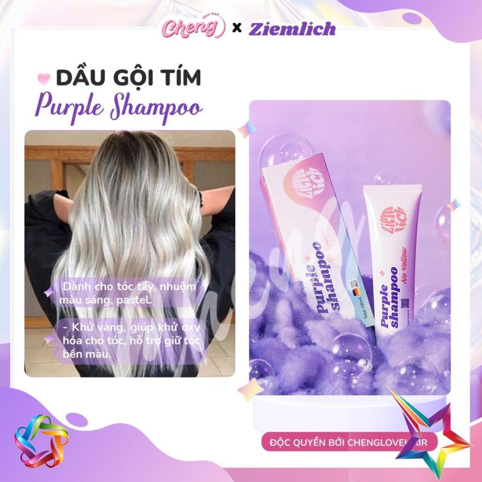 DẦU GỘI TÍM ZIEMLICH, Dầu Gội Khử Vàng, Giữ Màu Cho Tóc Nhuộm Sáng, Tóc Tẩy | Chenglovehair, Chenglovehairs