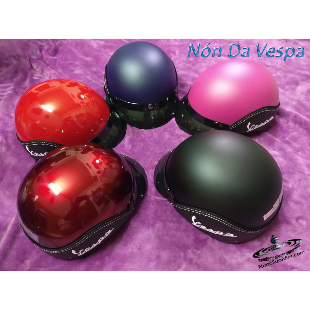 Nón Bảo Hiểm Nửa Đầu Vespa Thời Trang - Mũ Bảo Hiểm 1/2 Freesize Chất Lượng