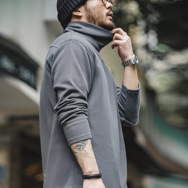 Maden Workwear Men's American Casual Long Sleeve T-Shirt