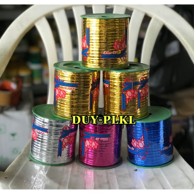 Dây màu kim tuyến cuộn khoản 450gr - chuyên dùng cột lan, trang trí chậu hoa và cây cảnh