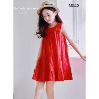 Váy tầng dáng xoè đỏ, vàng