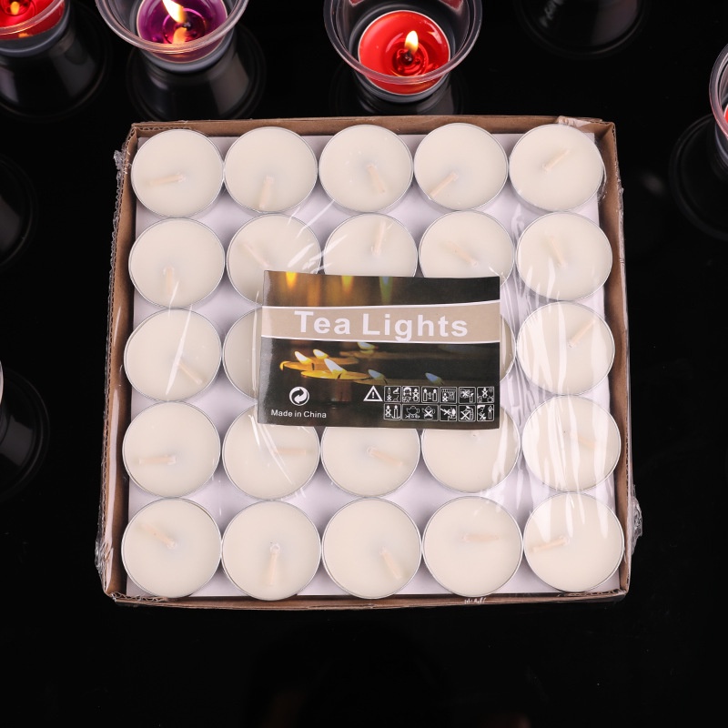 Nến tealight tròn xông tinh dầu bộ 50 viên không mùi viên sáp tỏ tình, trang trí tiệc, đốt hương