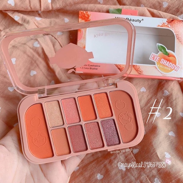 Phấn mắt + má Kiss Beauty 10 ô | BigBuy360 - bigbuy360.vn