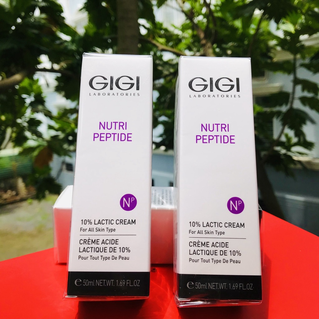 Kem dưỡng tẩy da chết, làm sáng da, mờ thâm: GIGI Nutri Peptide 10% Lactic Cream