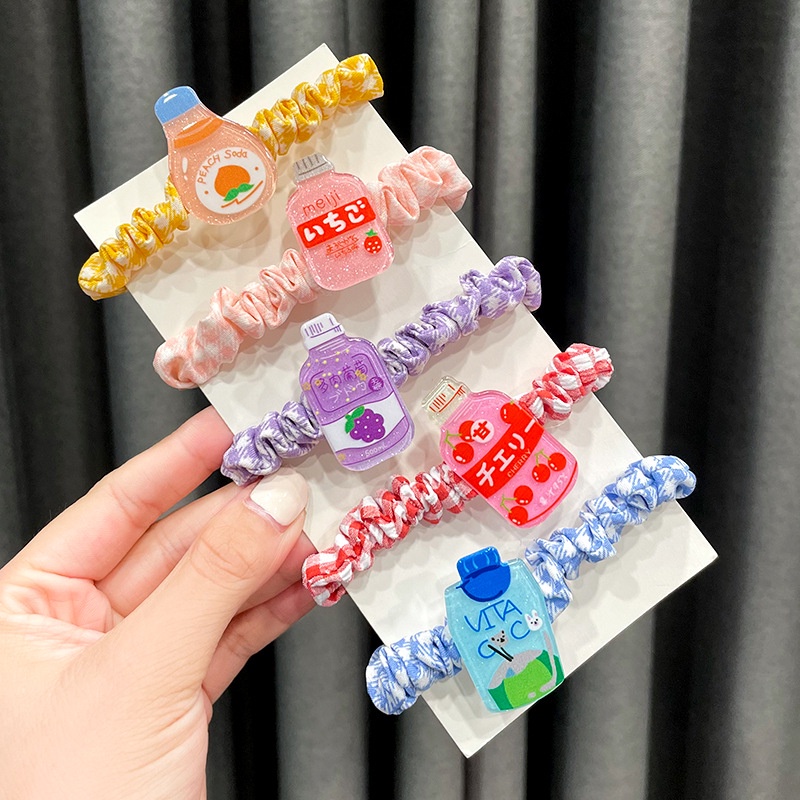 DISNEY Dây Cột Tóc Scrunchies Hình Nhân Vật Hoạt Hình Doraemon / Minnie / Stellalou Dễ Thương Cho Bé Gái