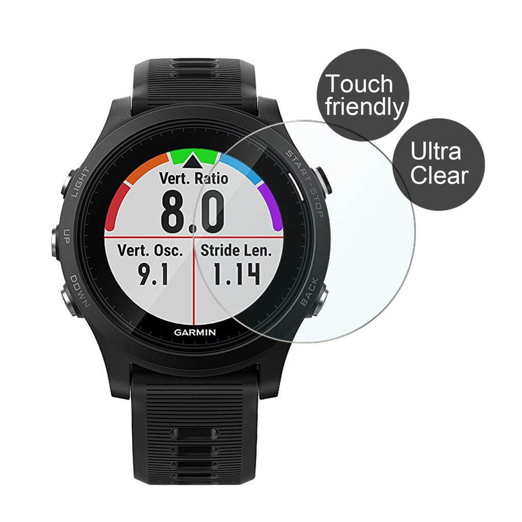 Bộ kính cường lực chống xước trong suốt HD 9H 2 cái cho Garmin Forerunner 935