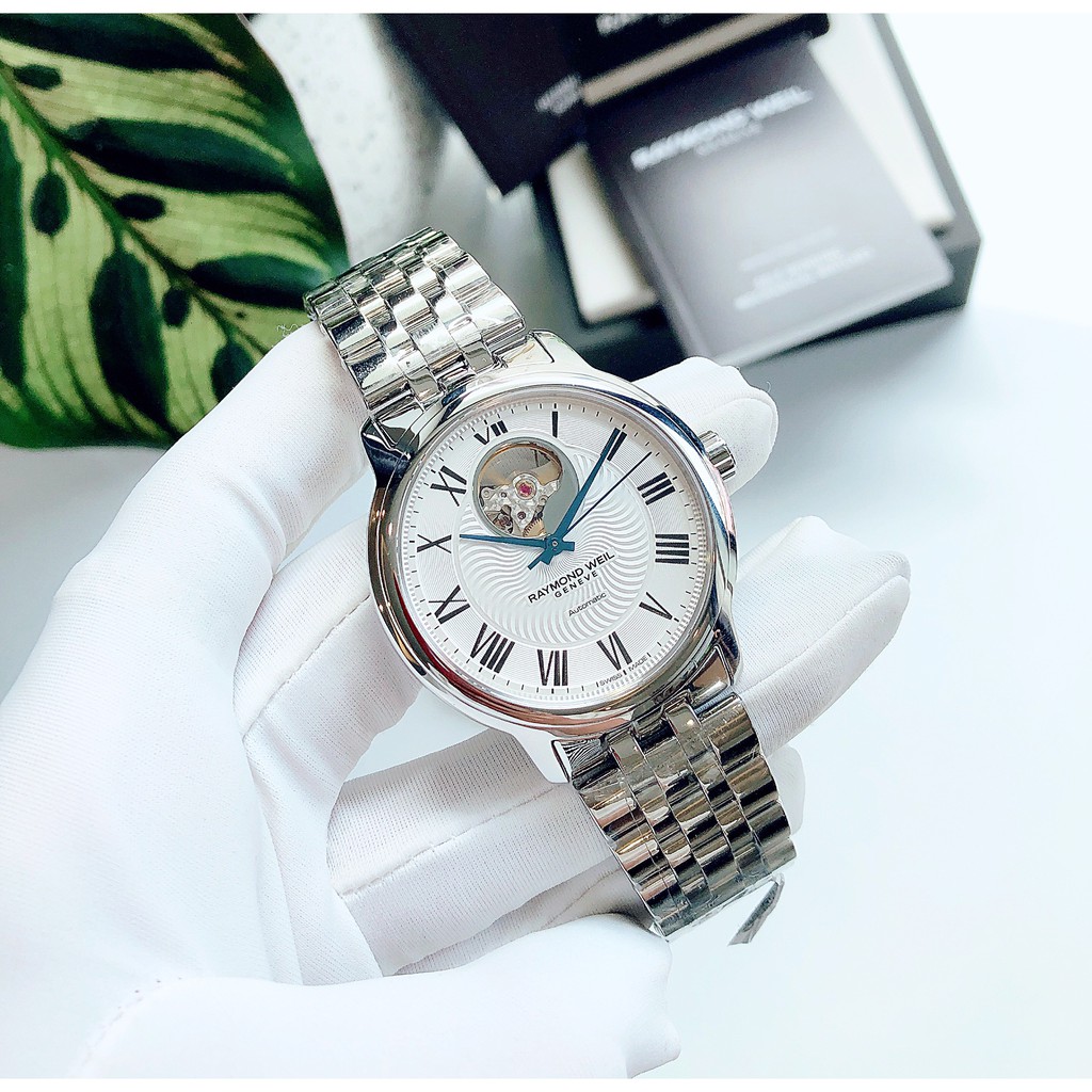 ĐỒNG HỒ NAM Raymond Weil Maestro Open Heart Silver Steel – 2227-ST-00659