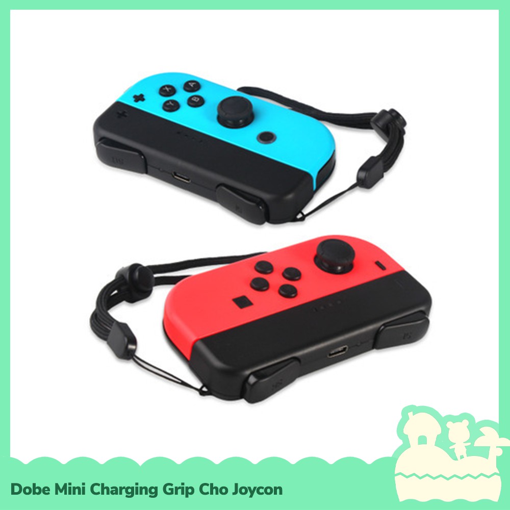 [Sẵn VN - NowShip] Dobe Phụ Kiện Sạc Mini Charging Grip Để Gắn Joycon Kèm Dây Đeo Cố Định Cho Máy Game Nintendo Switch N