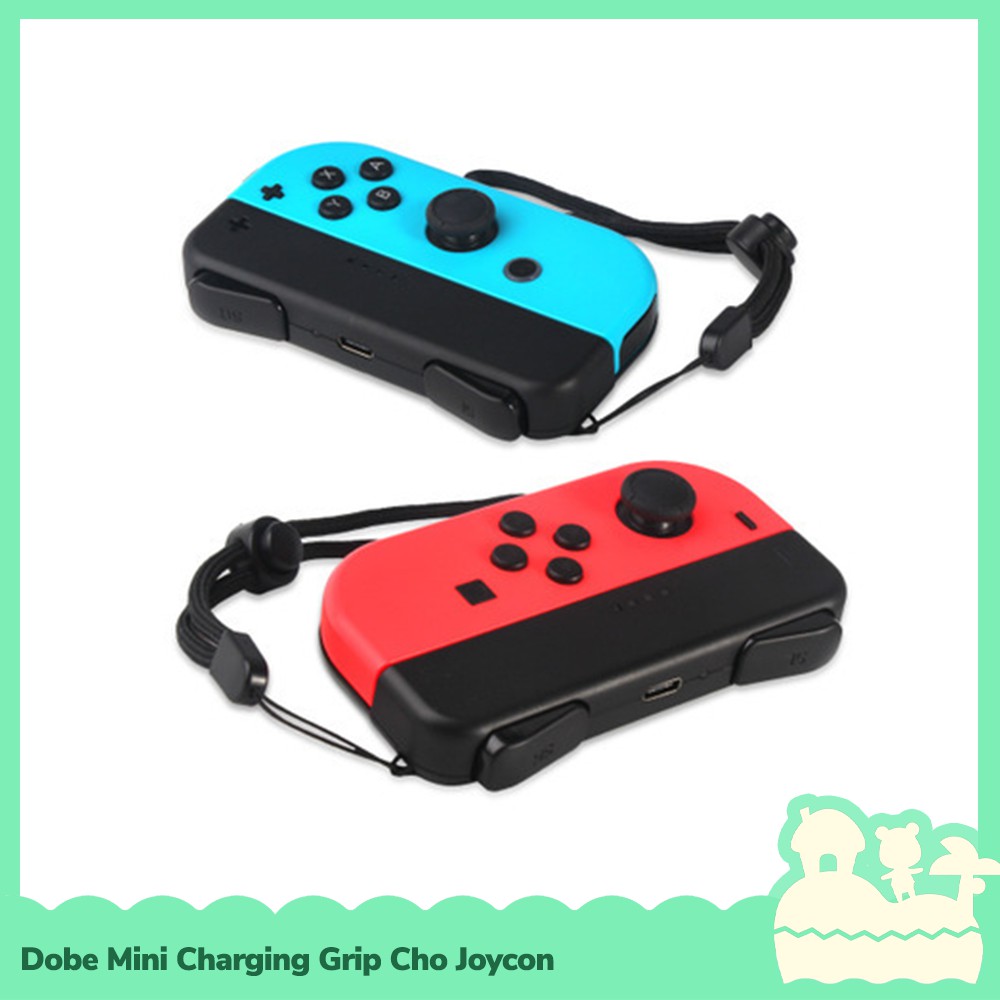 [Sẵn VN - NowShip] Dobe Phụ Kiện Sạc Mini Charging Grip Joycon Kèm Dây Đeo Cố Định Cho Máy Game Nintendo Switch NS