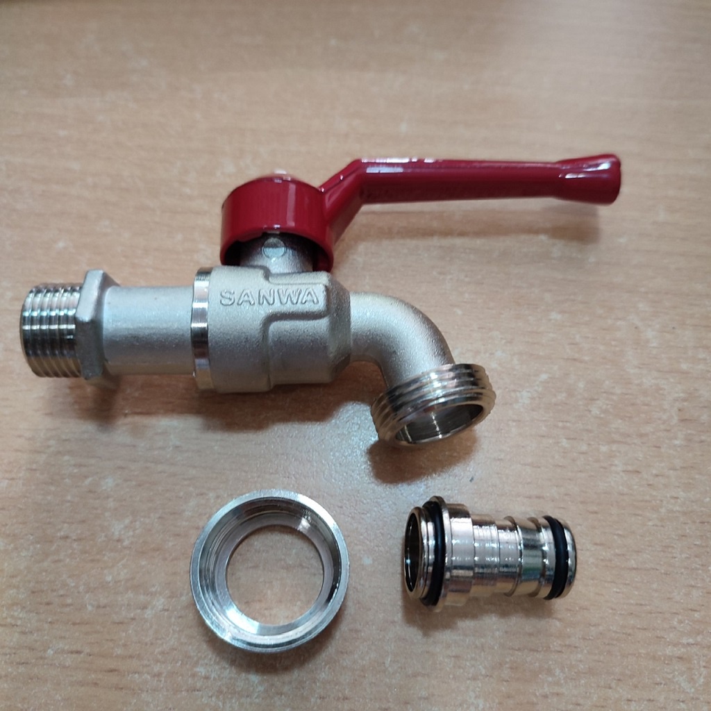 Vòi xả nước tay gạt ren 21 SANWA hàng chính hãng Thái Lan