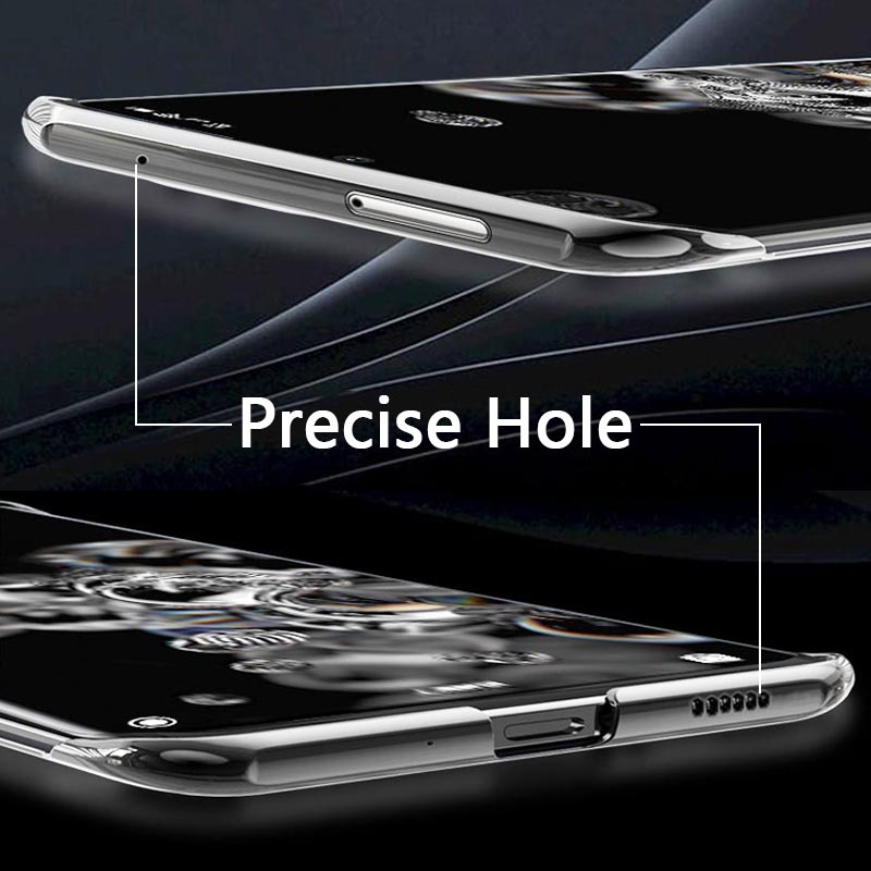 Ốp điện thoại PC cứng trong suốt siêu mỏng không viền cho Samsung Galaxy S21 S20 S10 Plus Note20 Ultra 5G