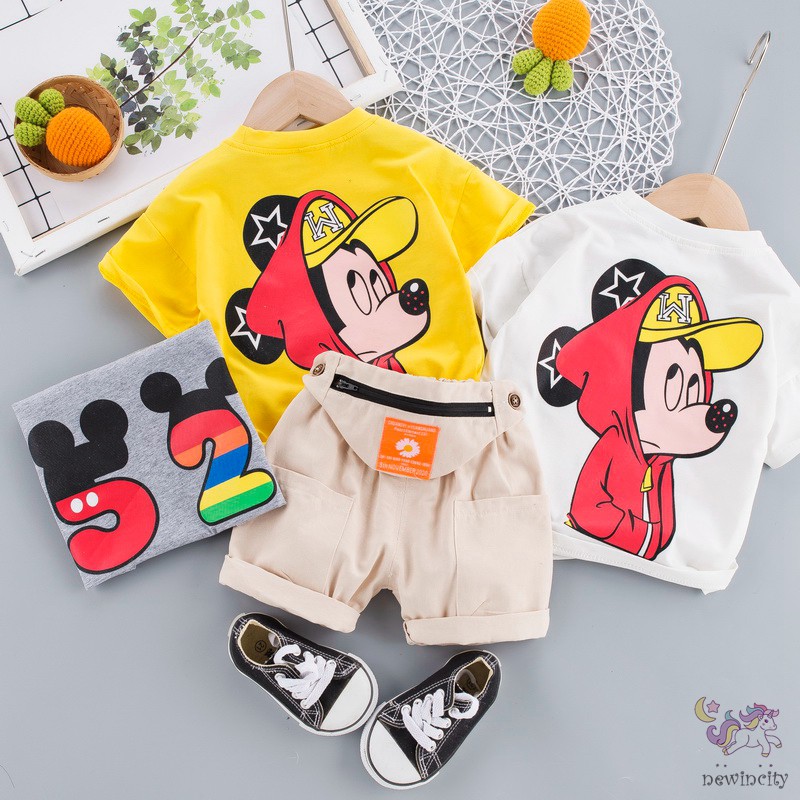 Set áo thun tay ngắn và quần short cho bé trai