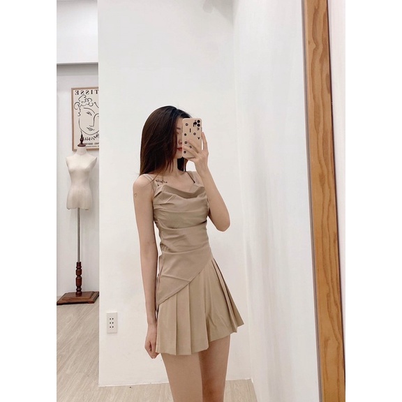 áo dây lụa cổ rũ