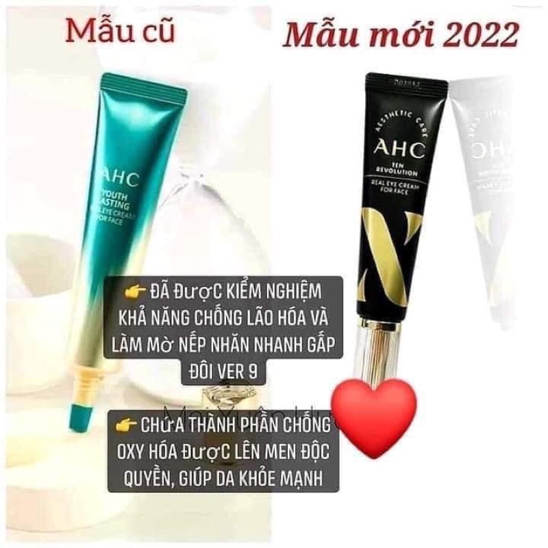 KEM MẮT AHC MẪU MỚI 2022 Màu Đen Ten Revolution 30g