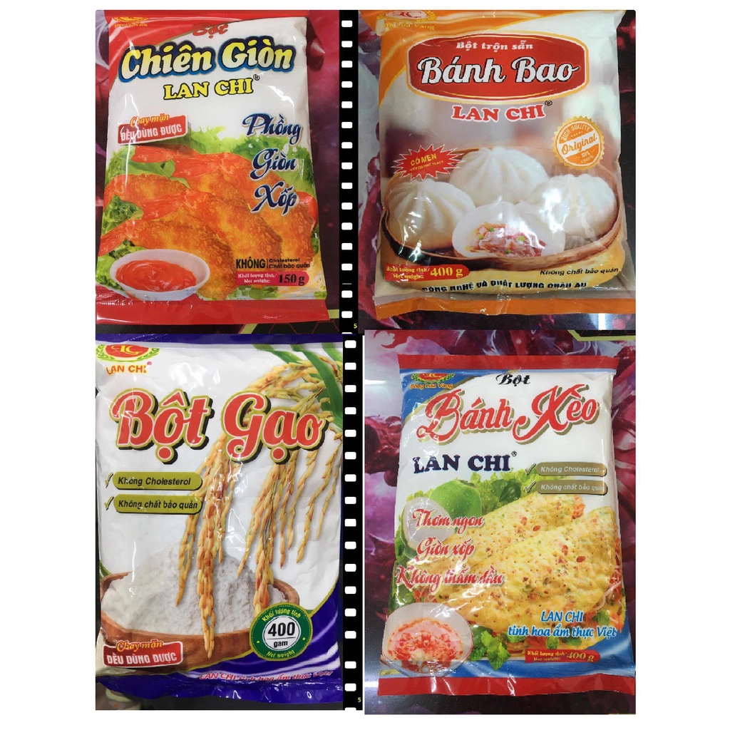 Bột năng,bột chiên giòn, bột bánh bao,bánh giò Lan Chi thơm ngon giòn xốp không thấm dầu gói 400g